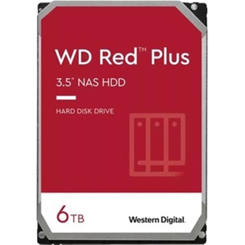 Western Digital RED PLUS HDD 6TB 3 5 SATA3 5400 RPM 256 MB 150 MB s