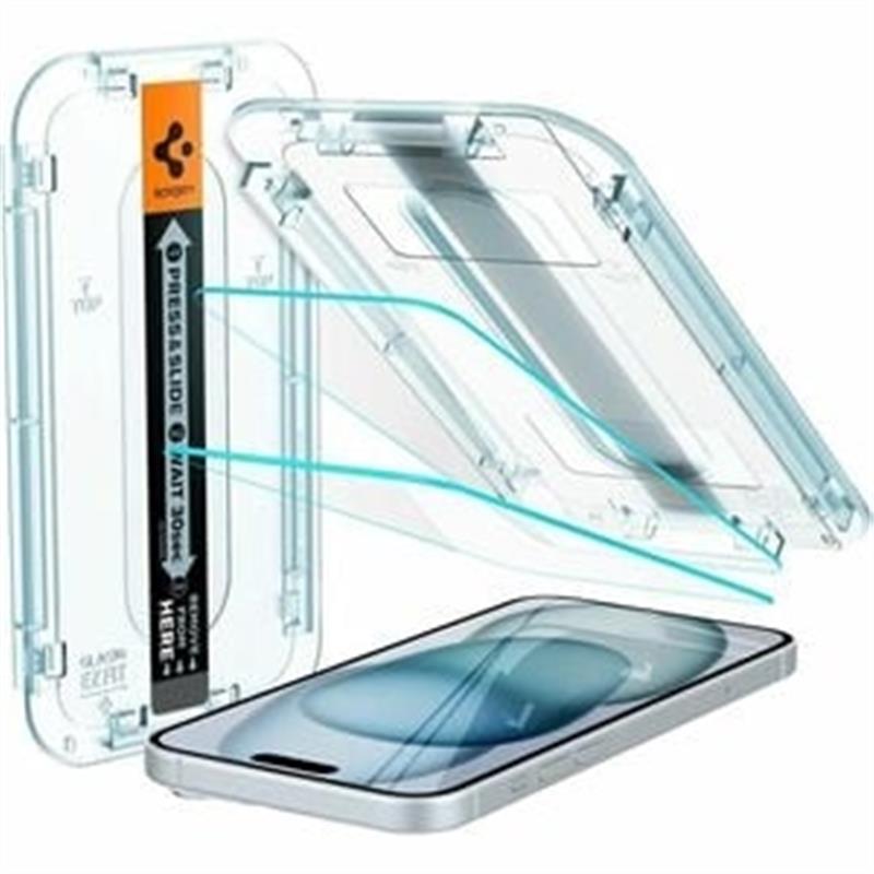 Spigen iP15 Pro Max Glas tR Transp 2P 