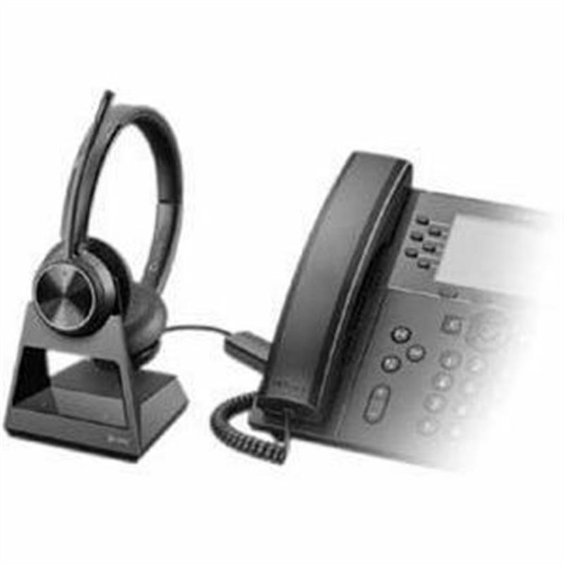 HP Poly Savi 7320 UC Headset Draadloos Hoofdband Kantoor/callcenter USB Type-C Oplaadhouder Zwart