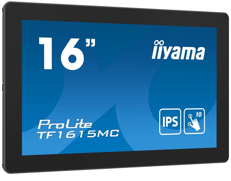 iiyama ProLite TF1615MC-B1 computer monitor 39,6 cm (15.6"") 1920 x 1080 Pixels Full HD Touchscreen Zwart