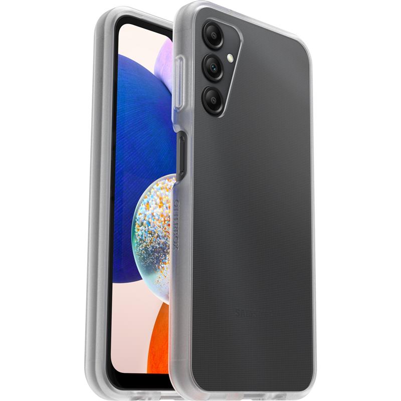 OtterBox React-hoesje voor Galaxy A14 5G, schokbestendig, valbestendig, ultradun, beschermende, getest volgens militaire standaard, Antimicrobieel, Cl