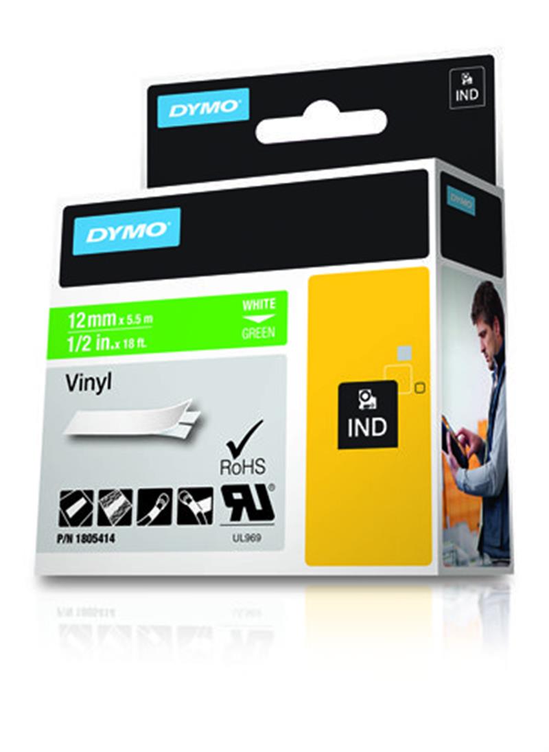 DYMO 1805414 labelprinter-tape Wit op groen