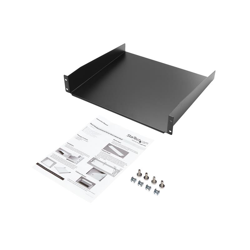 StarTech.com Standaard Universele Plank Serverrack Zwart