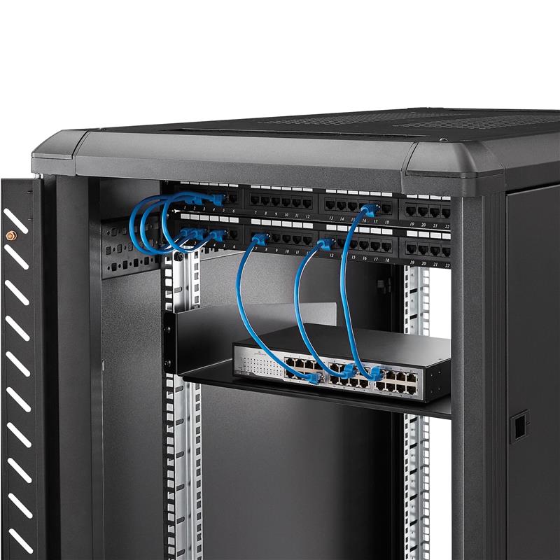 StarTech.com Standaard Universele Plank Serverrack Zwart