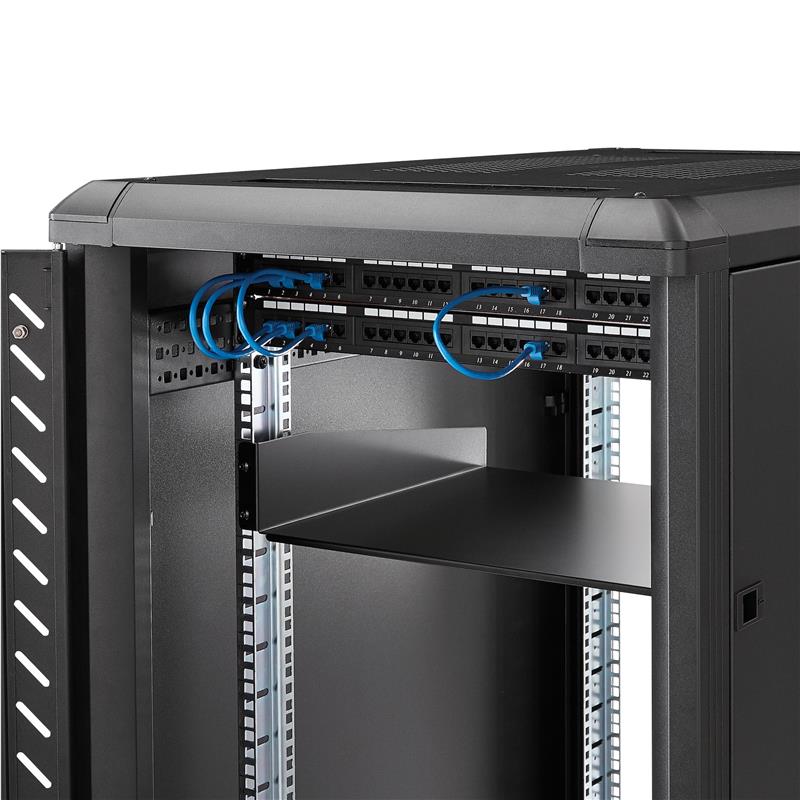 StarTech.com Standaard Universele Plank Serverrack Zwart