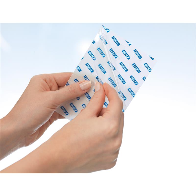 tesa adhesive pads XL TACK 3cm² reusable transparent