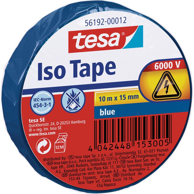 tesa insulating tape 10m x 15mm blue