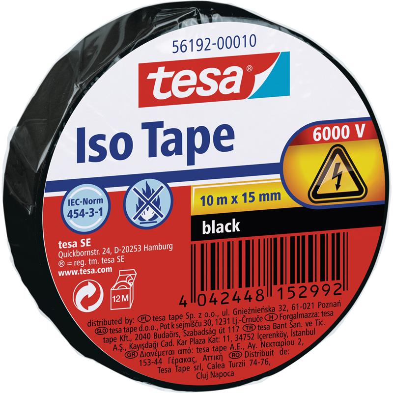 tesa insulating tape 10m x 15mm black