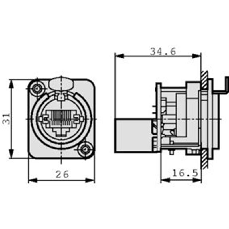 RJ45 koppelstuk NE8FDP