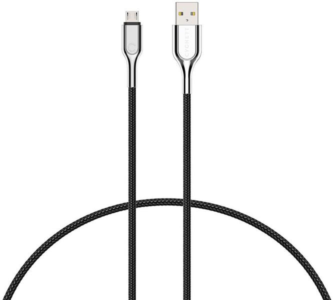 Cygnett Armoured Braided Micro USB to USB-A Cable 1M Black