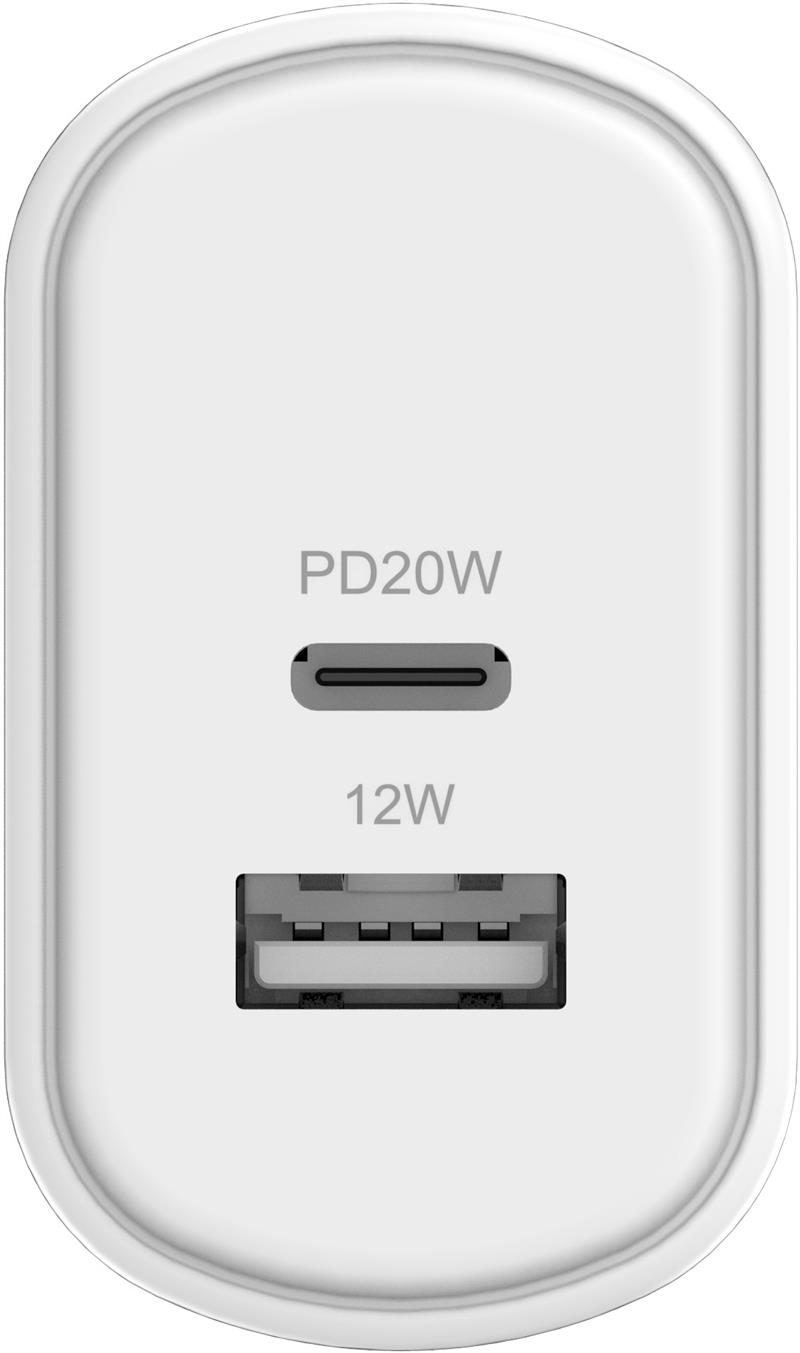 Cygnett 32W USB-C PD Dual Port Wall Charger EU White