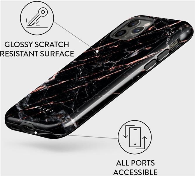 Burga Tough Case Apple iPhone 12 12 Pro - Rose Gold Marble