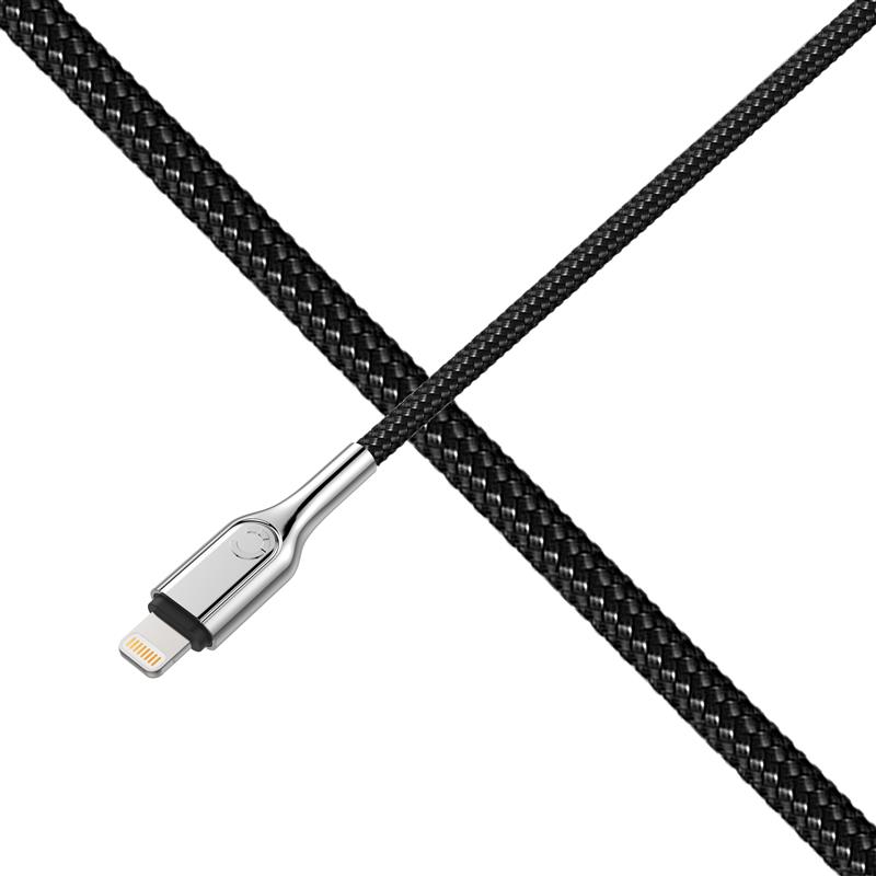 Cygnett Armoured Braided Lightning to USB-A Cable 10cm Black