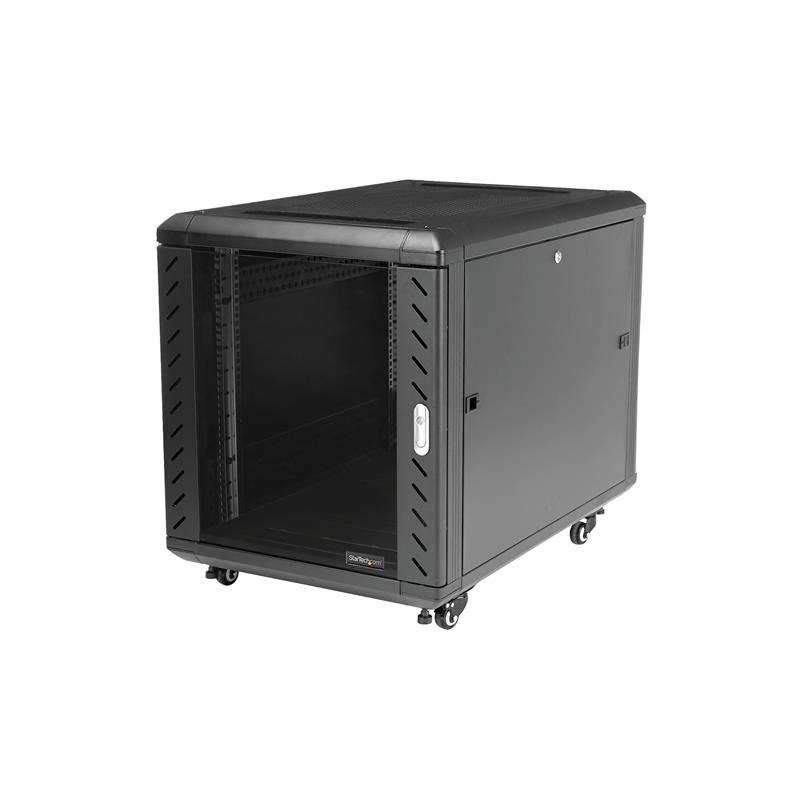 StarTech.com 12U 74 cm diep demonteerbaar serverrack serverkast met wielen