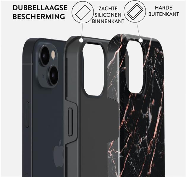 Burga Tough Case Apple iPhone 15 Plus - Rose Gold Marble