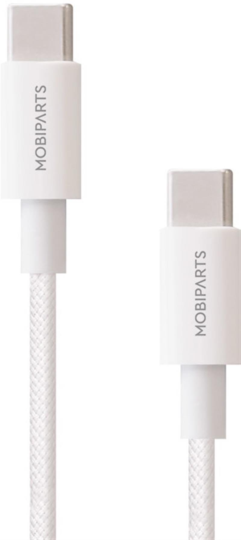 Mobiparts USB-C to USB-C Woven Cable 2A 1m White