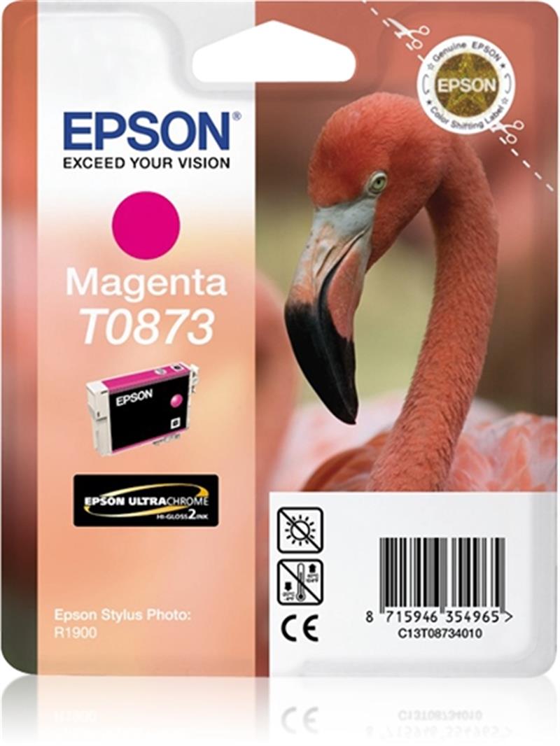 Epson Flamingo inktpatroon Magenta T0873 Ultra Gloss High-Gloss 2