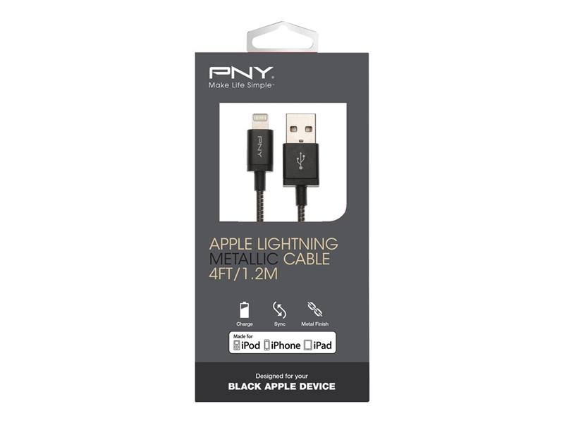 PNY Lightning Charge Sync Cable black