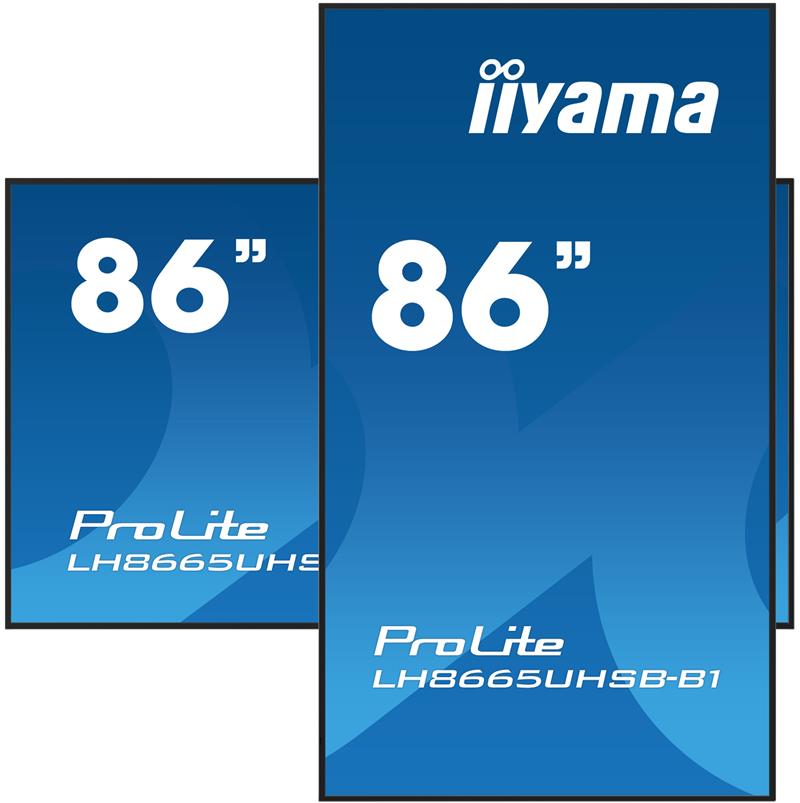 iiyama LH8665UHSB-B1 beeldkrant Kiosk-ontwerp 2,18 m (86"") LED Wifi 800 cd/m² 4K Ultra HD Zwart Type processor Android 11 24/7