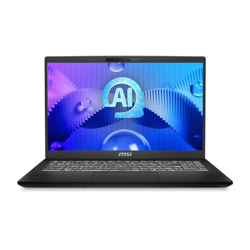 MSI Modern 15 H AI C1MG-058NL Intel Core Ultra 7 155H Laptop 39,6 cm (15.6"") Full HD 32 GB DDR5-SDRAM 1 TB SSD Wi-Fi 6E (802.11ax) Windows 11 Pro Zwa