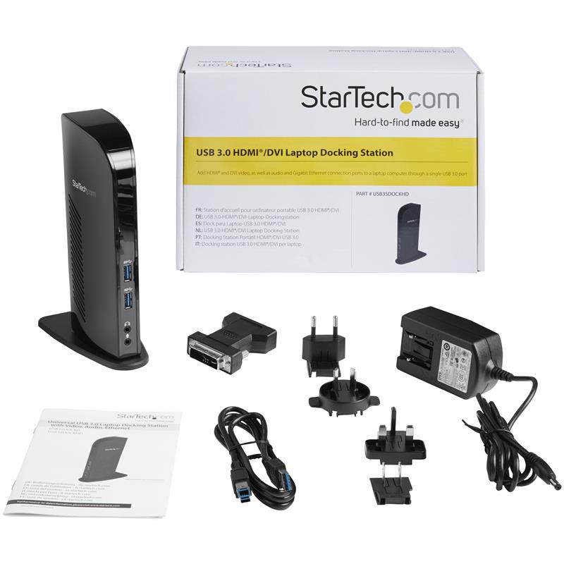 StarTech.com Dual monitor USB 3.0 docking station met HDMI DVI 6 x USB poorten