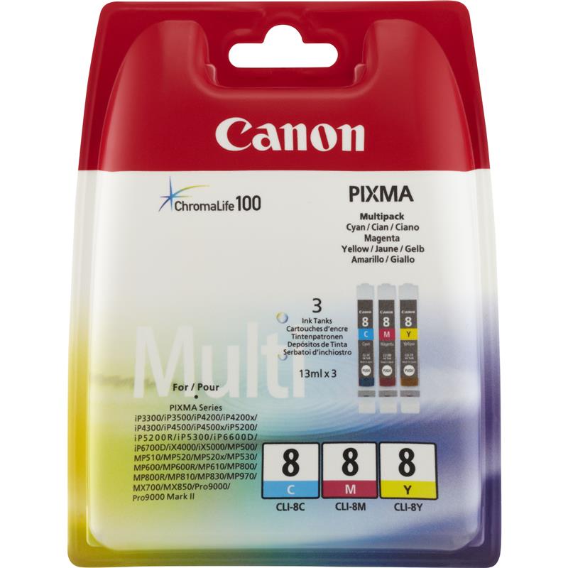 Canon 0621B029 inktcartridge 3 stuk(s) Origineel Cyaan, Magenta, Geel