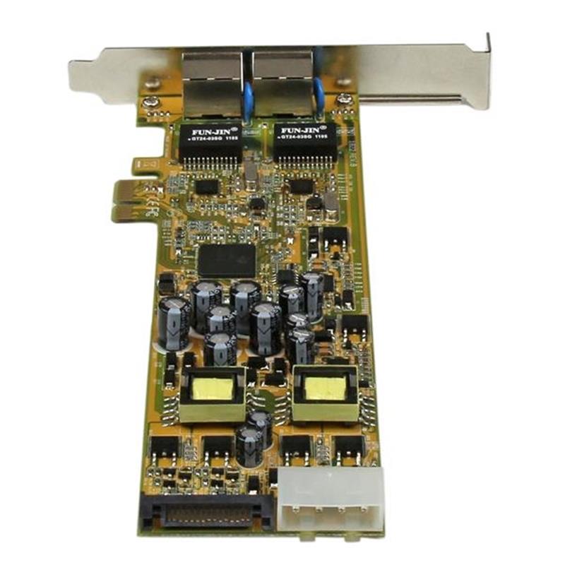 StarTech.com Dual Port PCI Express Gigabit Ethernet PCIe-netwerkkaart adapter PoE/PSE