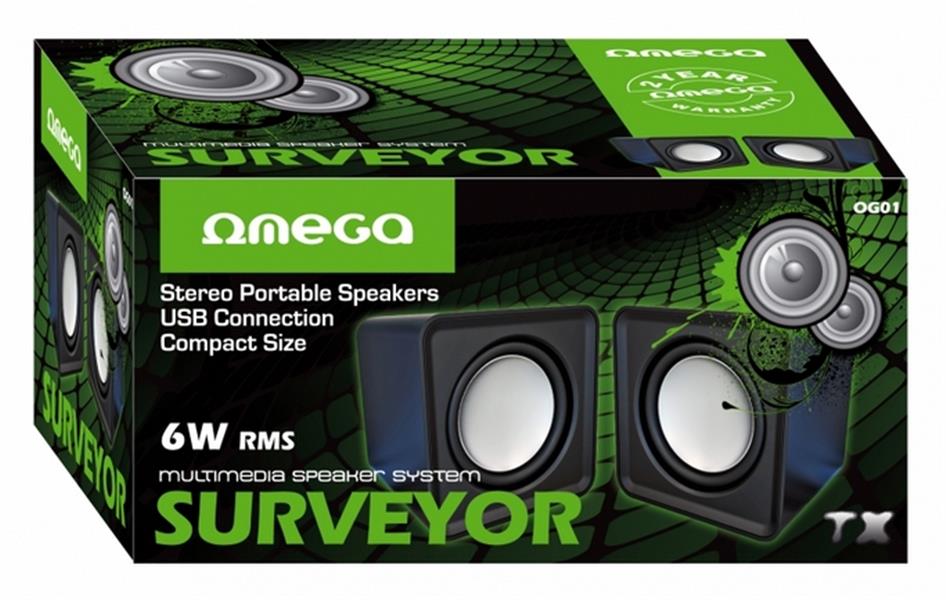 OMEGA SPEAKERS 2 0 OG-01 SURVEYOR 6W BLUE USB 41584