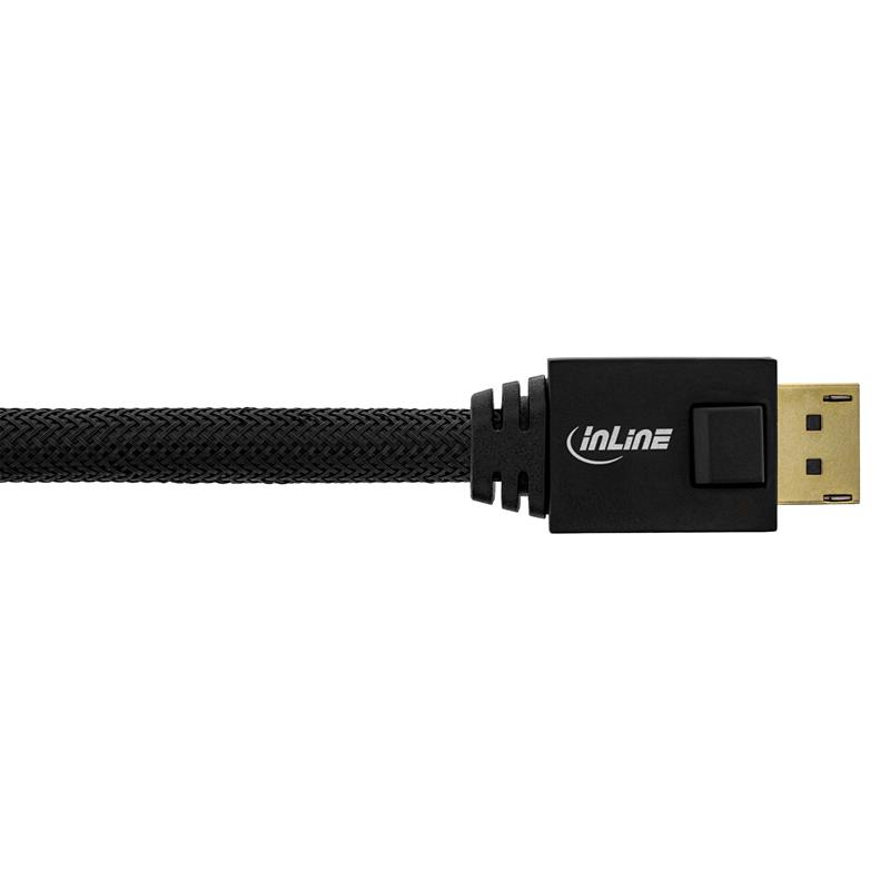 InLine DisplayPort kabel zwart vergulde contacten 1m