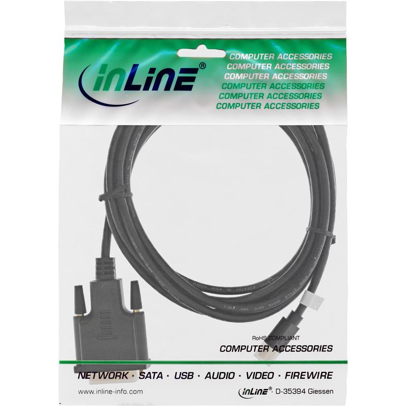 Inline Mini DisplayPort male to DVI-D 24 1 male cable black gold 1m
