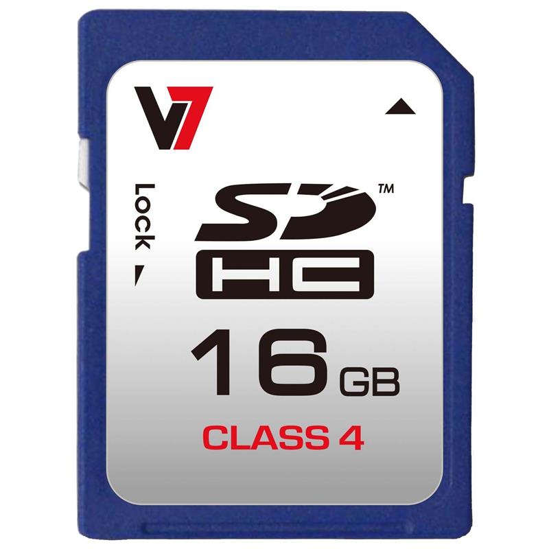 V7 VASDH16GCL4R-2E flashgeheugen 16 GB SDHC Klasse 4