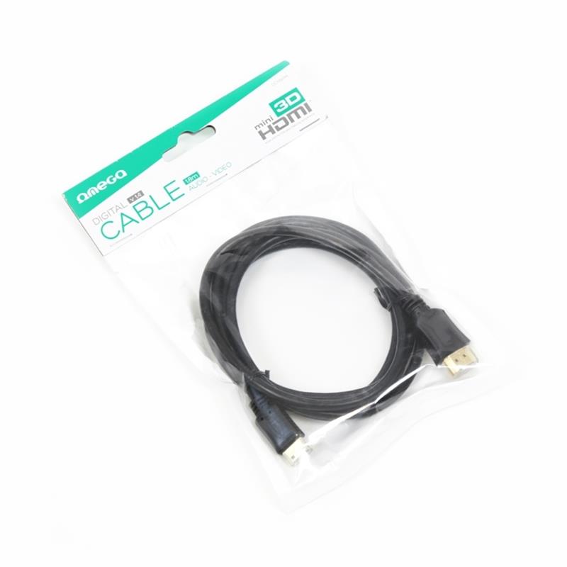 OMEGA HDMI - miniHDMI CABLE v 1 4 BLACK 3M bulk 41683