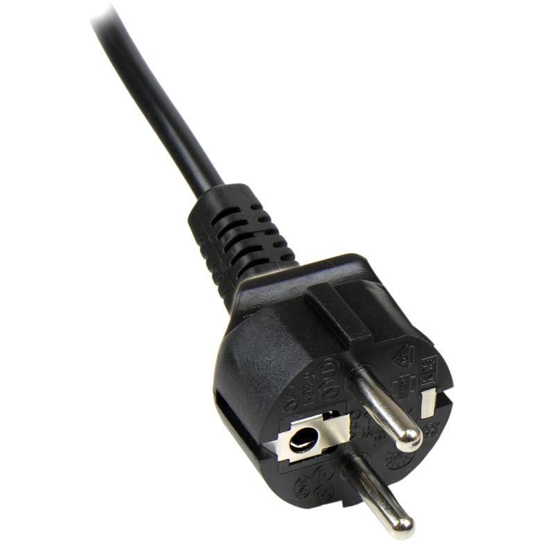StarTech.com 2m Laptop Stroomkabel, EU Schuko naar C5, 2.5A 250V, 18AWG, Notebook / Laptop AC Vervangkabel, Power Brick Kabel, Laptop Lader Kabel, Clo