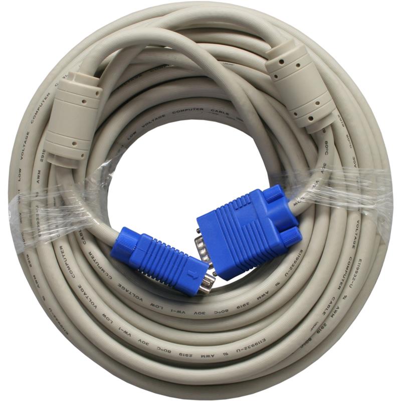 InLine S-VGA kabel beige 15HD M M 20m