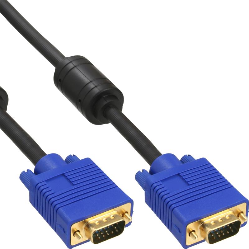 InLine S-VGA kabel Premium zwart 15HD M M 0 5m
