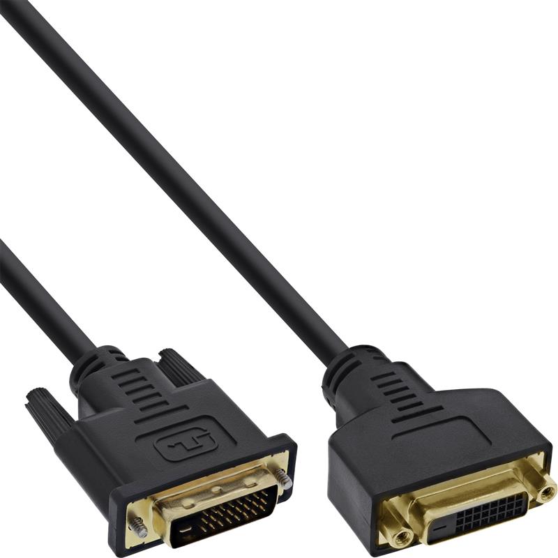 InLine DVI-D kabel Premium 24 1 M V Dual Link verguld 3m