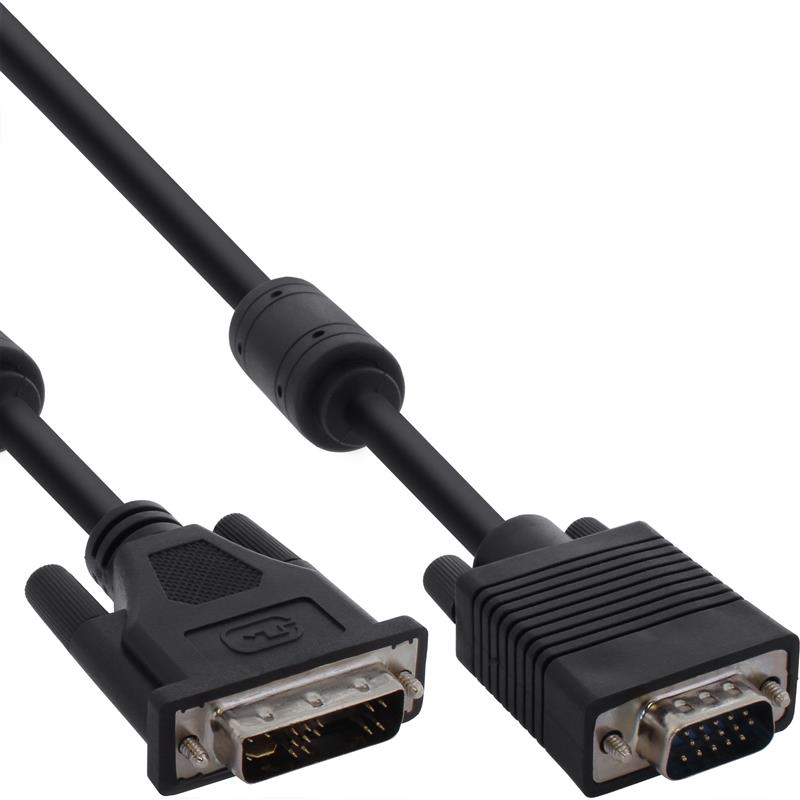 InLine DVI-A kabel 12 5 Male naar 15-pins HD Male VGA 2m