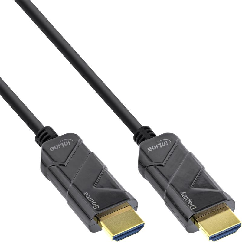 InLine HDMI AOC cable Ultra High Speed HDMI cable 8K4K black 30m