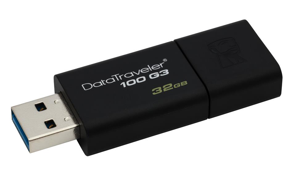 Kingston Technology DataTraveler 100 G3 USB flash drive 32 GB USB Type-A 3.2 Gen 1 (3.1 Gen 1) Zwart