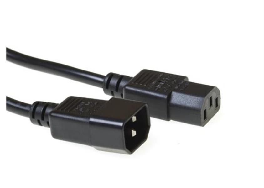 ACT C13 - C14, 1.2m electriciteitssnoer Zwart 1,2 m C13 stekker C14 stekker