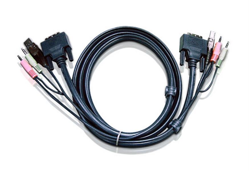 ATEN 3M USB DVI-D Enkelvoudige Link KVM Kabel