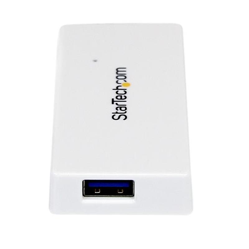 StarTech.com Draagbare 4-poorts SuperSpeed USB 3.0 hub wit