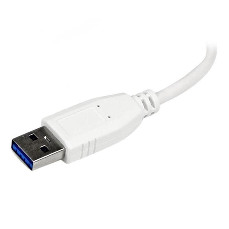 StarTech.com Draagbare 4-poorts SuperSpeed USB 3.0 hub wit