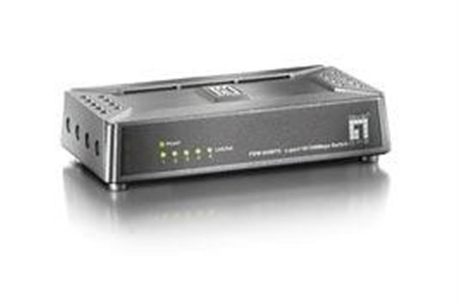 LevelOne FSW-0508TX netwerk-switch Unmanaged Fast Ethernet (10/100) Zwart, Grijs