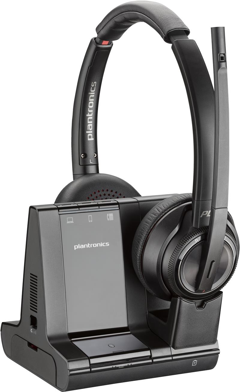 HP Savi 8220 Headset Bedraad en draadloos Hoofdband Kantoor/callcenter Bluetooth Zwart