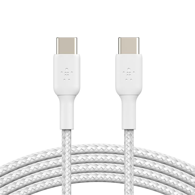 BELKIN USB-C to USB-C Braided PVC White