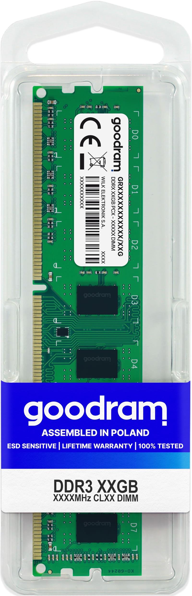 Goodram GR1600D364L11/4G geheugenmodule 4 GB 1 x 4 GB DDR3 1600 MHz