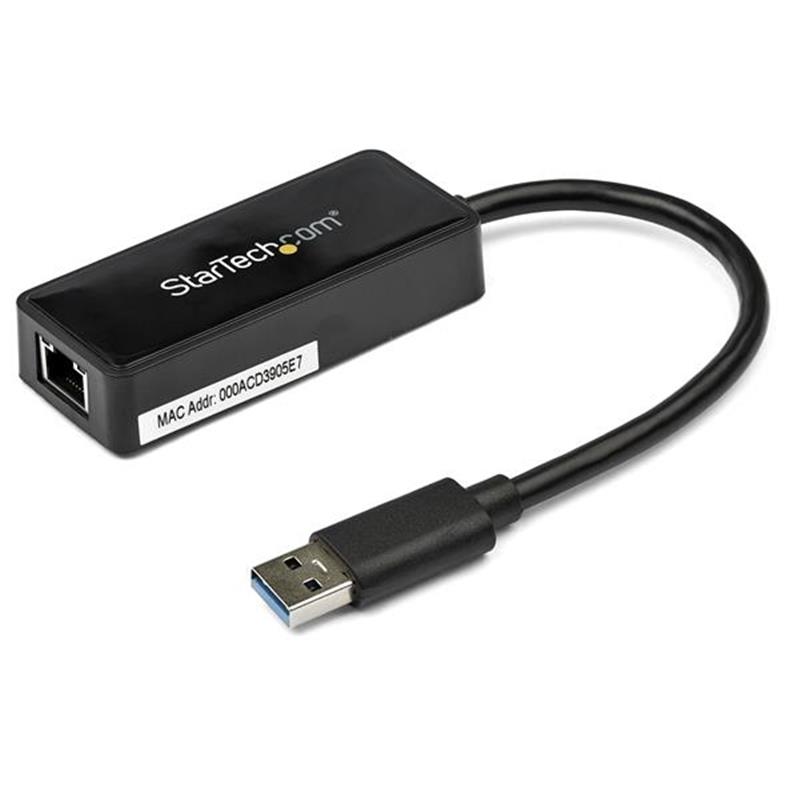 StarTech.com USB 3.0 naar gigabit Ethernet-adapter NIC met USB-poort zwart