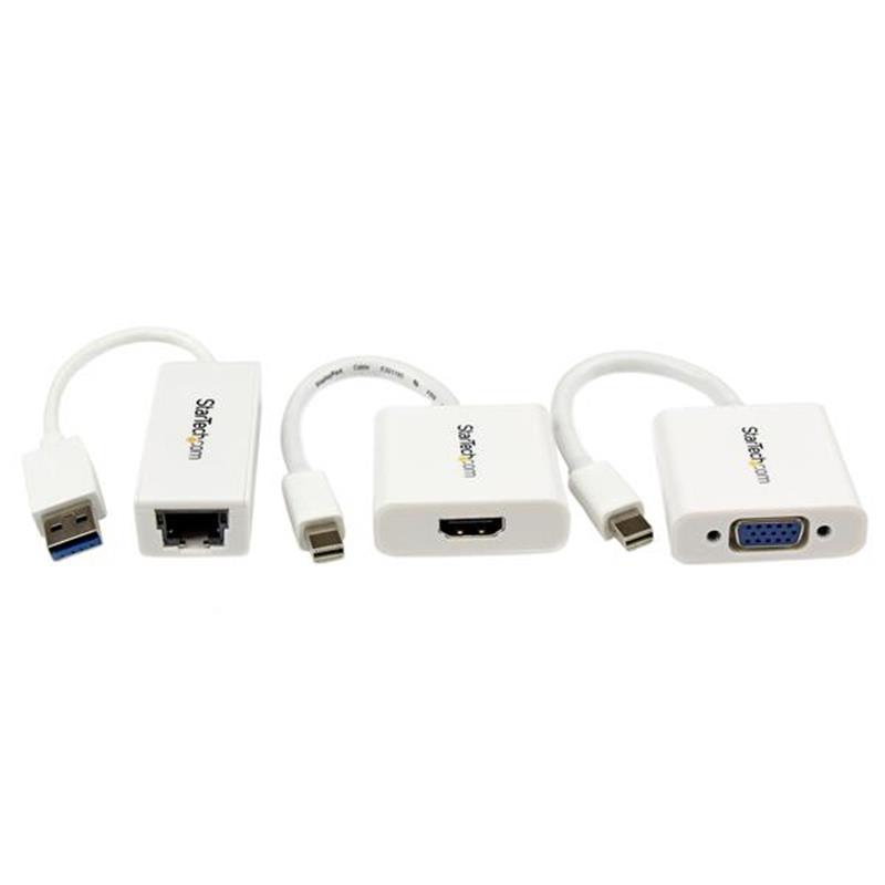 StarTech.com Macbook Air accessoireset MDP-naar-VGA / HDMI en USB 3.0 gigabit Ethernet-adapter