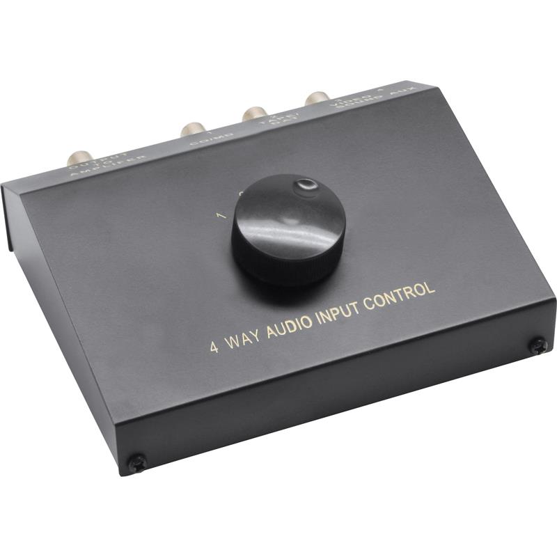 Audio manual selector switch 4-fold Cinch and 3 5mm jack